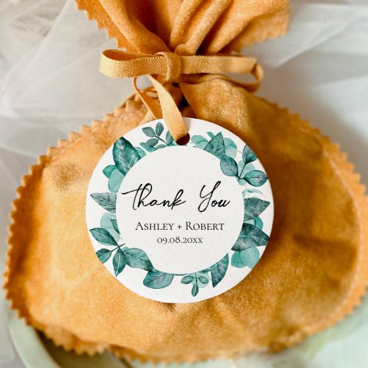 Elegante Aquamarine Landschaft Wasserfarben Modern Geschenkanhänger