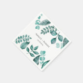 Elegante Aquamarine Landschaft Wasserfarben Modern Serviette (Ecke)