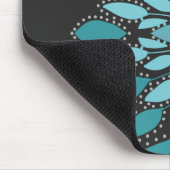 Elegante Aquamarine Lotus Blume Stilvoll Mousepad (Ecke)