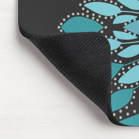 Elegante Aquamarine Lotus Blume Stilvoll Mousepad (Ecke)