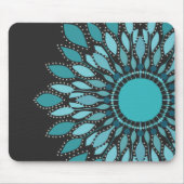 Elegante Aquamarine Lotus Blume Stilvoll Mousepad (Vorne)