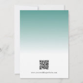Elegante Aquamarine moderne Minimalistische Vorlag Save The Date (Rückseite)