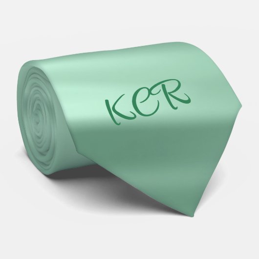 Elegante Aquamarine Muster-Monogramm-Initialen im Krawatte (Gerollt)