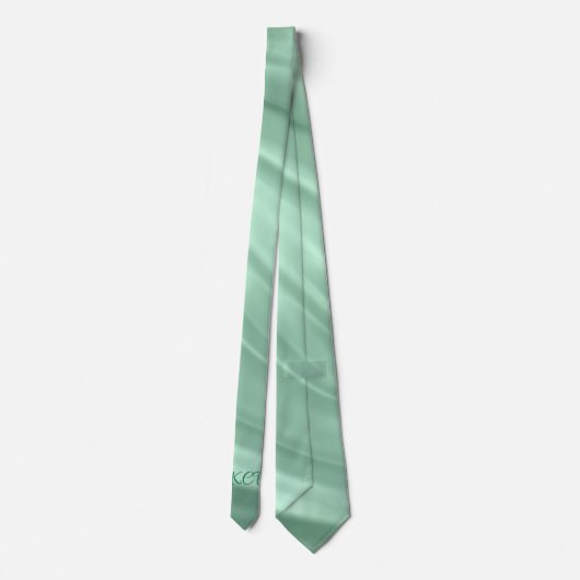 Elegante Aquamarine Muster-Monogramm-Initialen im  Krawatte (Rückseite)