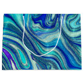 Elegante Aquamarine Paua Rainbow Muschel Inspirier Große Geschenktüte (Vorderseite)