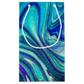 Elegante Aquamarine Paua Rainbow Muschel Inspirier Kleine Geschenktüte (Rückseite)