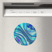 Elegante Aquamarine Paua Rainbow Muschel Inspirier Magnet (In Situ (Geschirrspüler))