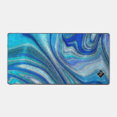 Elegante Aquamarine Paua Rainbow Muschel Inspirier Schreibtischunterlage (Vorderseite)