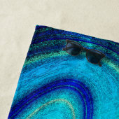 Elegante Aquamarine Paua Rainbow Muschel Inspirier Strandtuch (Beispiel)