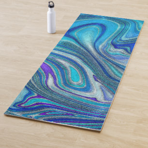 Elegante Aquamarine Paua Rainbow Muschel Inspirier Yogamatte