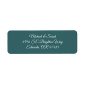 Elegante, Aquamarine Rücksendeadresse im Erdwald (Vorne)