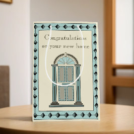 Elegante Aquamarine Türwärmung Mittlere Geschenktüte