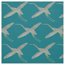 Elegante Aquamarine und graue Wasserfarbe Krane Vö