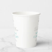 Elegante Aquamarine und Silberne Erste Kommune für Pappbecher (Rechts)