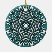 Elegante Aquamarine und silberne Weihnachtsschmuck (Vorne)