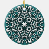 Elegante Aquamarine und silberne Weihnachtsschmuck (Hinten)
