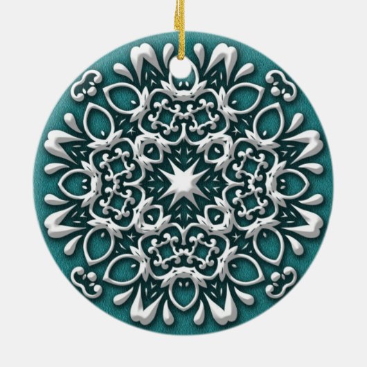 Elegante Aquamarine und silberne Weihnachtsschmuck (Hinten)