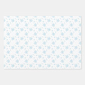 Elegante Aquamarine und weiße Schneeflocken Geschenkpapier Set (Vorderseite 3)