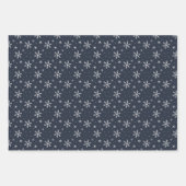 Elegante Aquamarine und weiße Schneeflocken Geschenkpapier Set (Vorderseite 2)