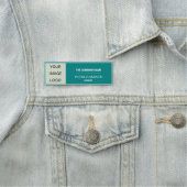 Elegante Aquamarine Unterscheidung: Personalisiert Namensschild (Beispiel)