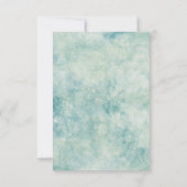 Elegante Aquamarine Wasserfarbe Dankeskarte (Rückseite)