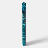 Elegante aquamarine Wasserwellen Case-Mate iPhone Hülle (Rückseite / Links)