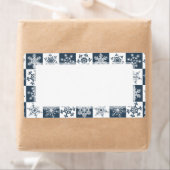 Elegante Aquamarine Winterferien Schneeflocken (Insitu)