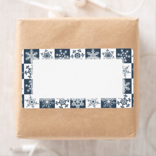 Elegante Aquamarine Winterferien Schneeflocken (Insitu)