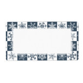 Elegante Aquamarine Winterferien Schneeflocken (Vorne)