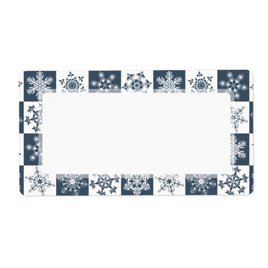 Elegante Aquamarine Winterferien Schneeflocken (Vorne)