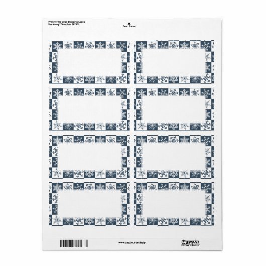 Elegante Aquamarine Winterferien Schneeflocken (Vorne)