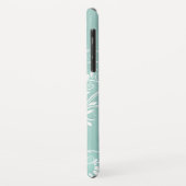 Elegante Aquamarine Wirbel Case-Mate iPhone Hülle (Hinten/Links)