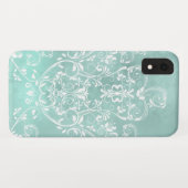 Elegante Aquamarine Wirbel Case-Mate iPhone Hülle (Rückseite (Horizontal))