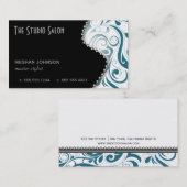 Elegante aquamarine Wirble Visitenkarte (Vorne/Hinten)