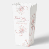 Elegante Aquarell Blume Bouquet Babydusche Favo Geschenkschachtel (Rückseite)