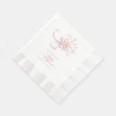 Elegante Aquarell Blume Bouquet Babydusche Serviette (Ecke)