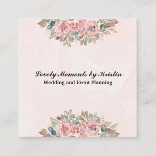 Elegante Aquarell-Blume kaufen Visitenkarte