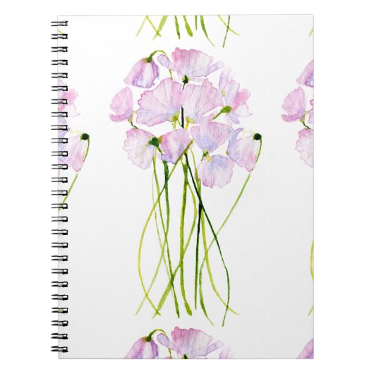 Elegante Aquarell-Blume Notizblock (Vorderseite)