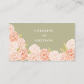 elegante Aquarell-Blume Platzkarte (Rückseite)