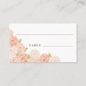 elegante Aquarell-Blume Platzkarte (Vorderseite)
