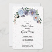 Elegante Aquarell Blumendusche Einladung (Vorderseite)