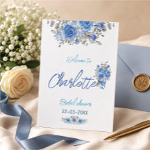 Elegante Aquarell Blumendusche Einladung
