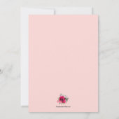 Elegante Aquarell Blumendusche Einladung (Rückseite)