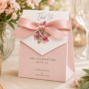 elegante Aquarell-Blumenhochzeit Geschenkschachtel