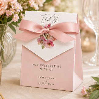 elegante Aquarell-Blumenhochzeit Geschenkschachtel