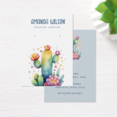 Elegante Aquarell Cactus Ohrring-Grafikkarte (Schreibtisch)