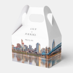 Elegante Aquarell Cincinnati Ohio Hochzeit Geschenkschachtel