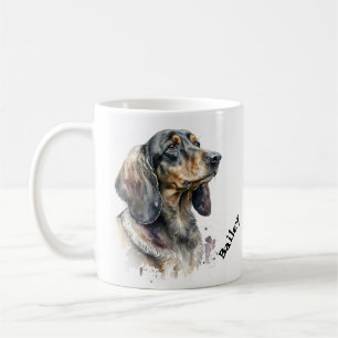 Elegante Aquarell Dackel Hund Lover Kaffeetasse
