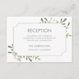 Elegante Aquarell-Empfang-Karte Begleitkarte