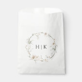 Elegante Aquarell Floral Monogram Fevor Bag Geschenktütchen (Vorderseite)
